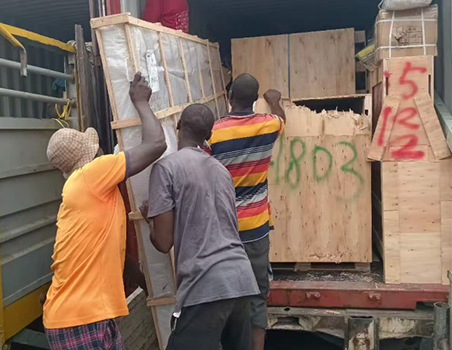 Tran-load items from Container