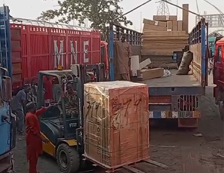 Tran-load items from Container