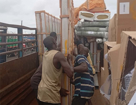 Tran-load items from Container